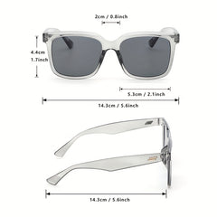 Square Frame Sunglasses Rivet Decor Glasses UV400