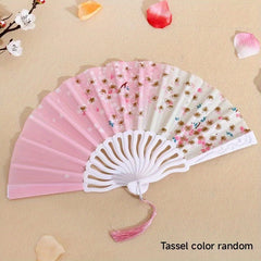 Chinese Style Women's Fan Summer Portable Folding Fan Vintage Costume Dance Fan