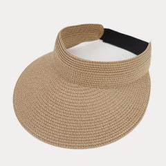 Khaki Faux Fur Woven Sun Hat for Men Women