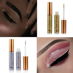 10 Sparkling Glitter Liquid Eyeliners Long Lasting Smudge Proof