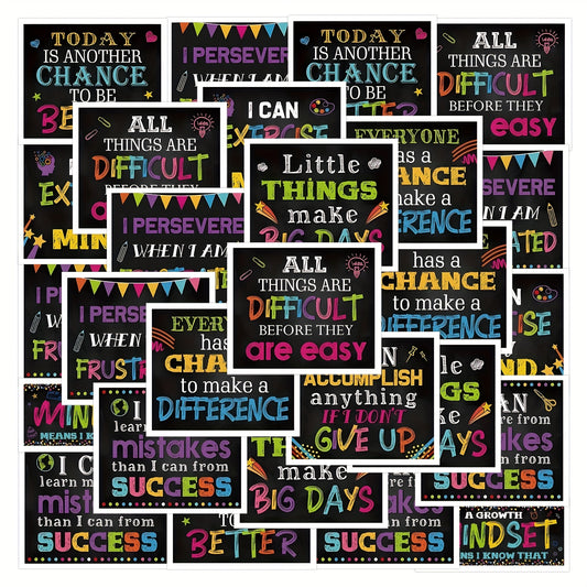 10pcs Inspirational Quotes Stickers for Laptop Skateboard Phone Case Guitar