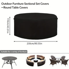 Round Patio Furniture Covers Waterproof Outdoor Table Chair Set Covers