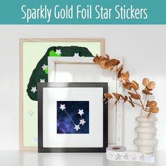 500 Holographic Star Stickers Self Adhesive Glitter Reward Labels