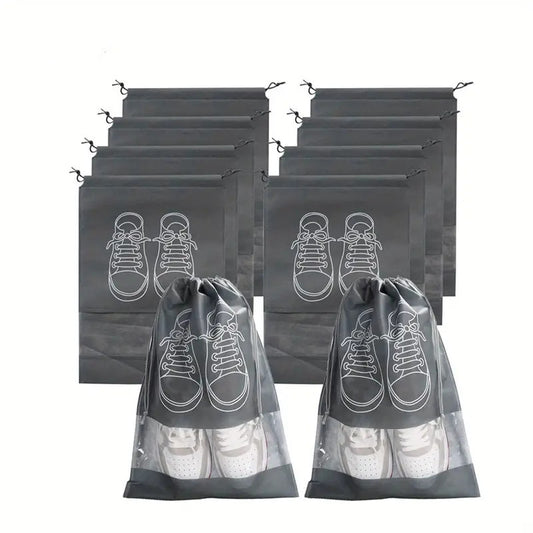 10PCS Travel Shoes Storage Bag Non Woven Fabric Organizer