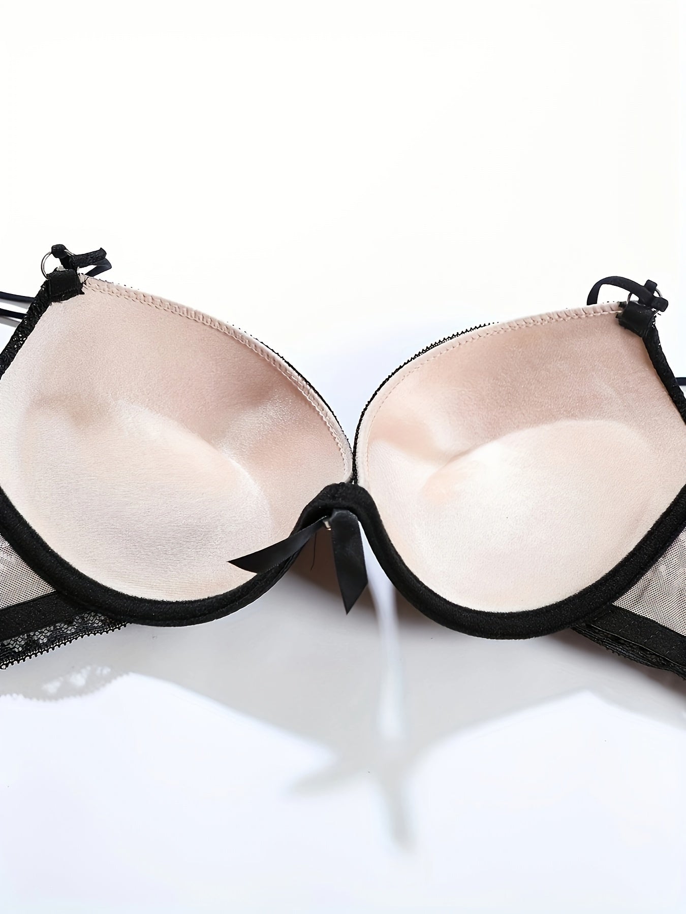 Lace Push Up Bra  Comfy & Breathable Bow Tie Bra