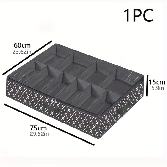 Shoe Storage Bag Under Bed Dustproof Organizer Grids Space Saving Closet Bedroom