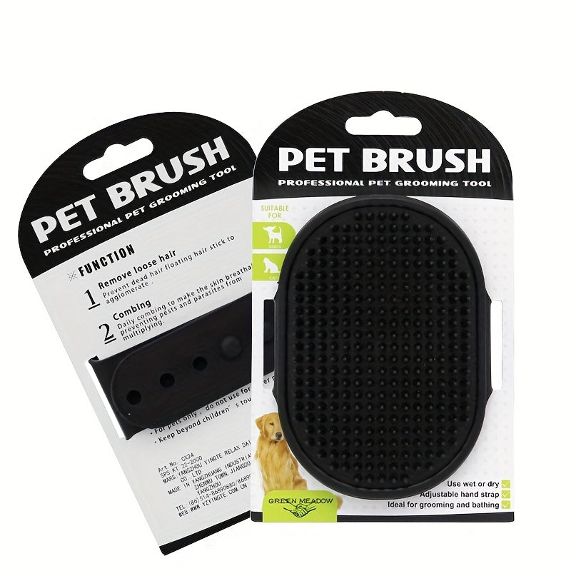 2 in 1 Pet Bath Brush and Massage Glove for Cats and Dogs