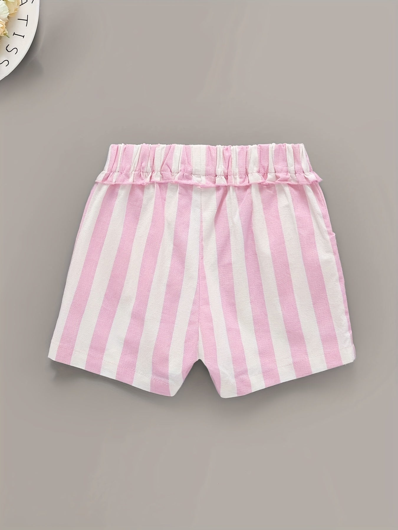 Summer Boho Tassle Stripe Shorts, Elastic Waist