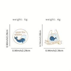 Humpback Whale Tail On The Sea Enamel Pin Badges