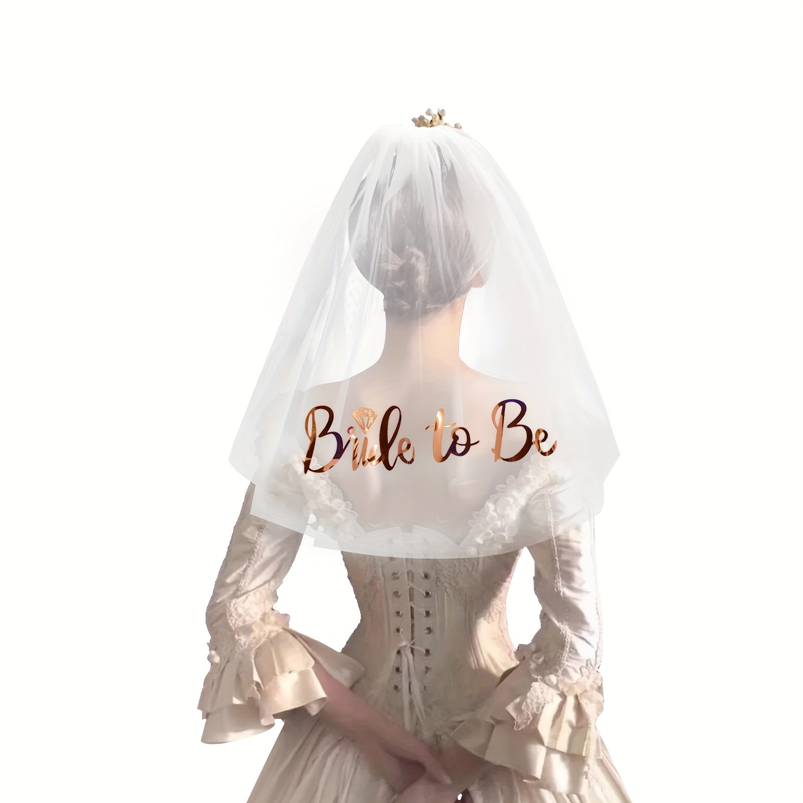 Bridal Veil with Bride to Be Embroidery