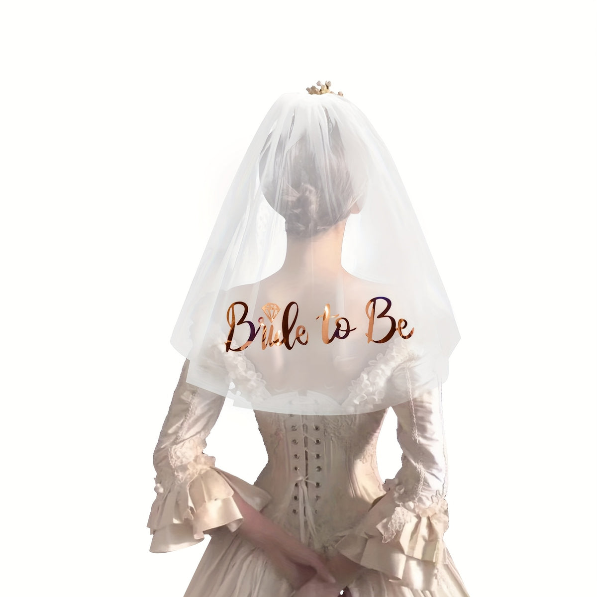 Bridal Veil with Bride to Be Embroidery