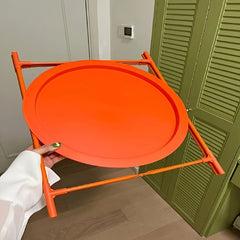 Portable Folding Small Round Side Table for Camping Barbecue Outdoor