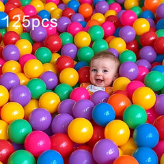 125pcs Rainbow Ocean Ball Playset 7 PE Material Non Toxic