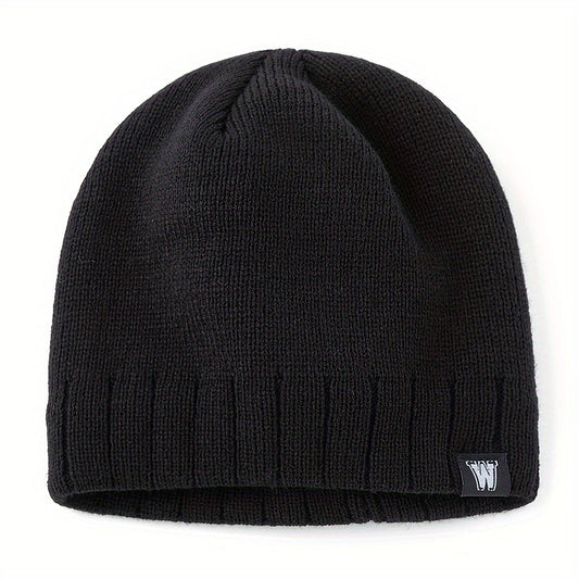 Knitted Hat Winter Warm Beanie Hat Outdoor Coldproof Pullover Hat