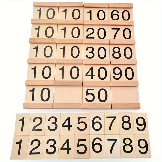 Numbers 1-99 Wooden Card Puzzle Toys