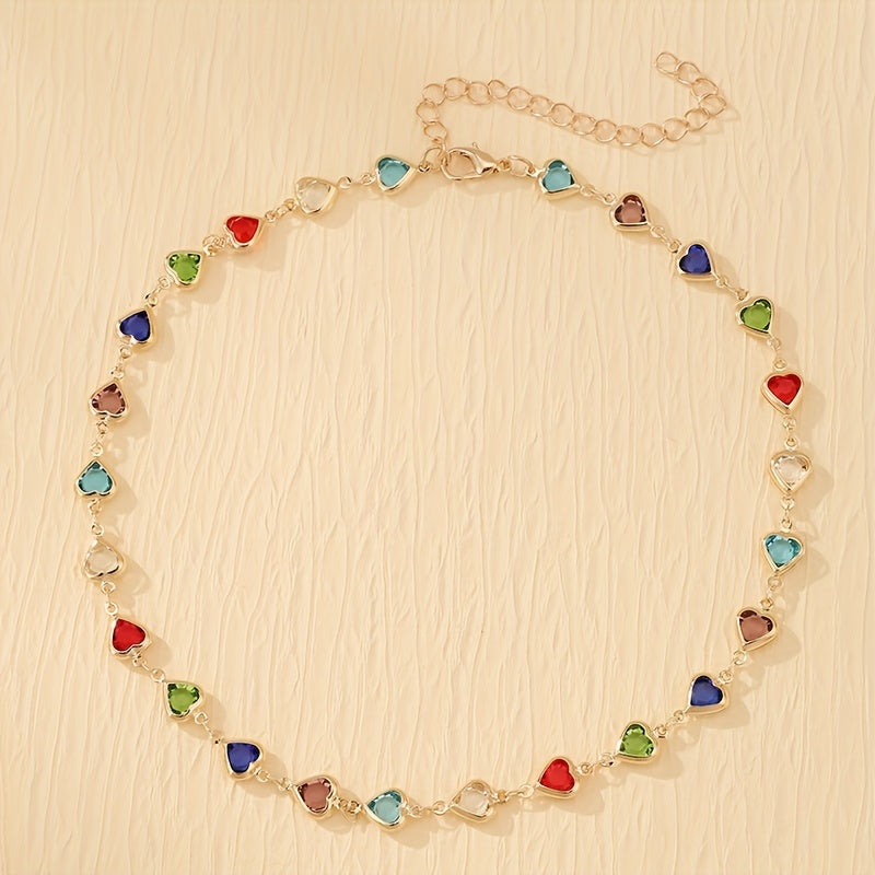 Heart Shaped Niche Ethnic Style Necklace & Bracelet Set