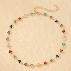 Heart Shaped Niche Ethnic Style Necklace & Bracelet Set