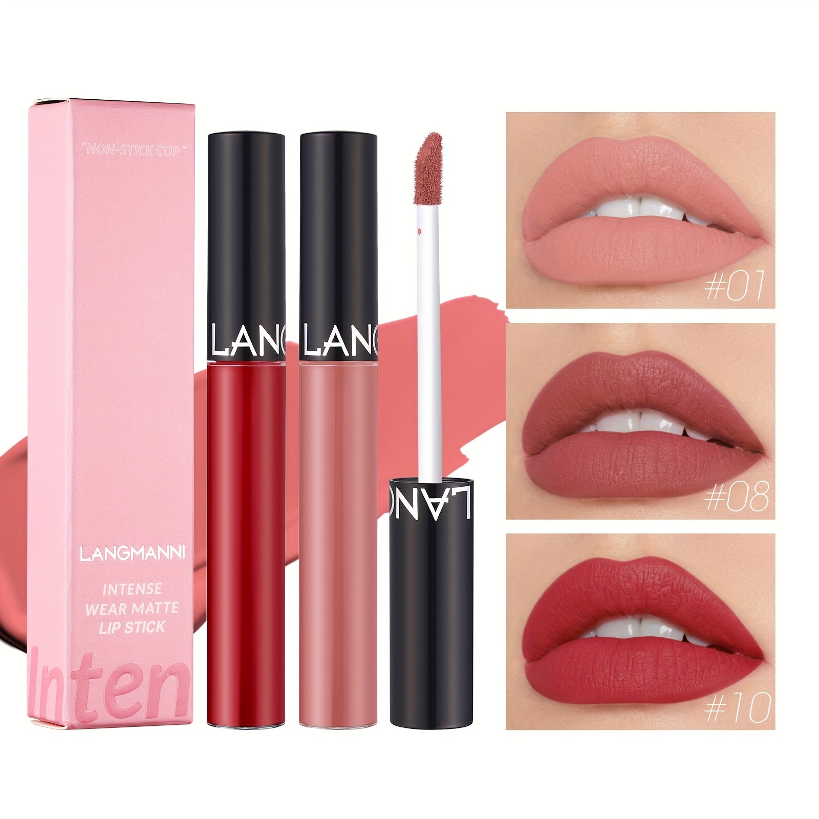 Matte Nude Lip Gloss Velvet Liquid Lipstick Long Lasting Makeup