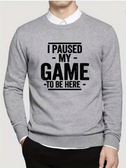 Men's knitted sweater, crew neck pullover for fall winter