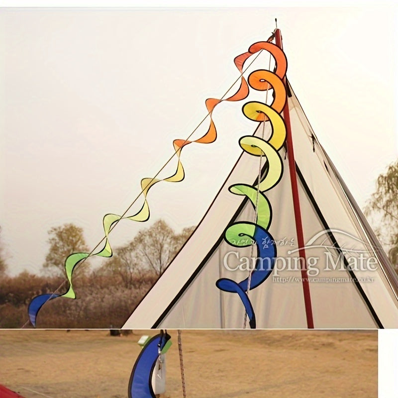 Colorful Windmill Tent Hanging Flag Rotating Windmill Lanyard