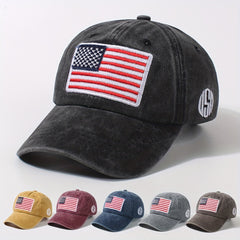 Flag Embroidery Baseball Cap Distressed Independence Dad Hats Unisex Sun Hats
