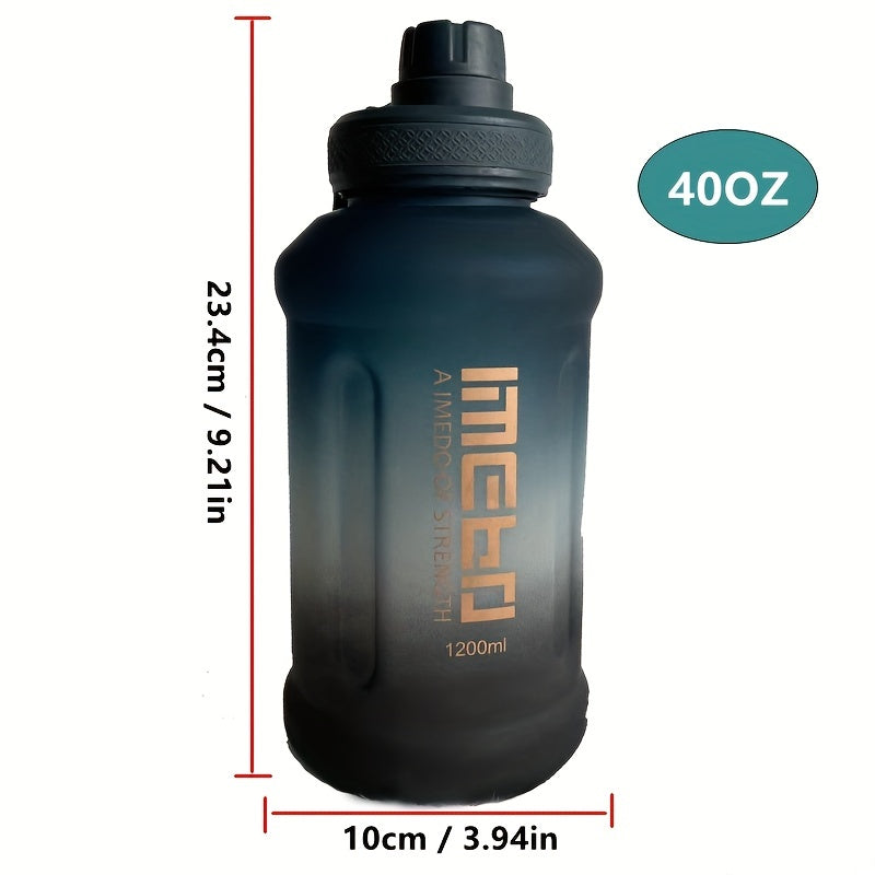Large 40oz Gradient Water Bottle Portable Travel Cup