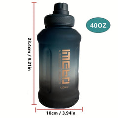 Large 40oz Gradient Water Bottle Portable Travel Cup