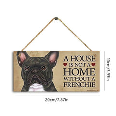 French Bulldog Wooden Plaque Gift Pendant Hanging Sign
