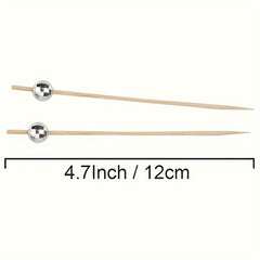 100pcs Fancy Sushi Sticks Disposable Fruit Bamboo Toothpick