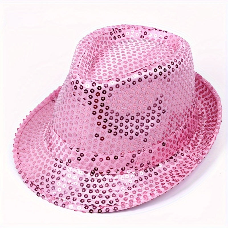 Sequins Top Hat Performance Dance Hat Decoration Holiday Dress Educational Gift
