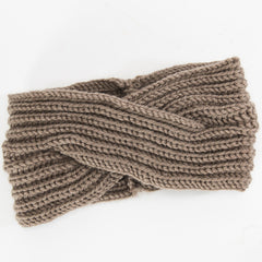 Striped Knitted Headband Solid Hairband Women Winter