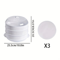 Microwave Steamer with Liner and Lid for Cooking, Bun Bread, Kitchen Supplies