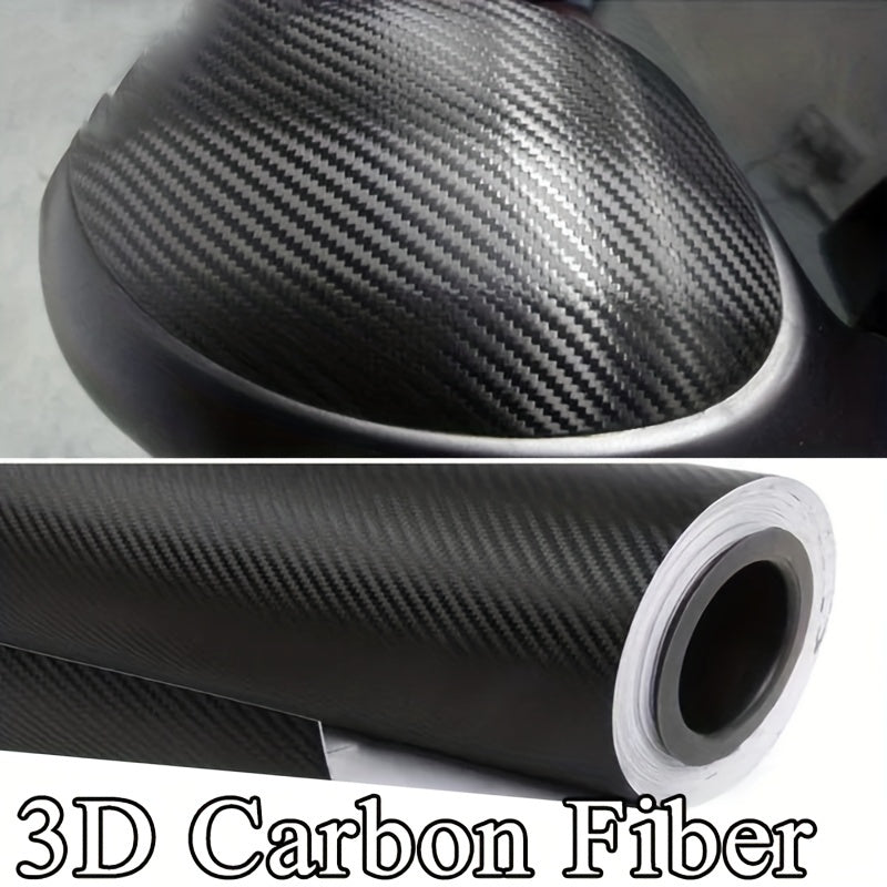 30x127cm 3D Carbon Fiber Vinyl Film Car Stickers Waterproof DIY Wrap