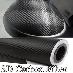 30x127cm 3D Carbon Fiber Vinyl Film Car Stickers Waterproof DIY Wrap