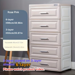 Stackable Plastic Dresser Organizer with Metal Handles