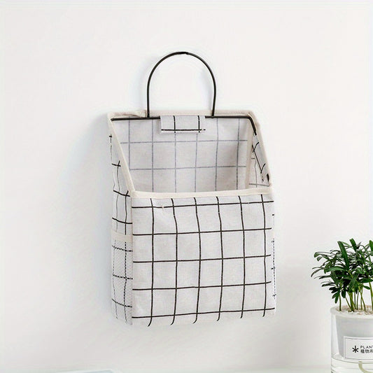Bedroom Storage Hanging Bag Wall Fabric Desktop Linen Storage Bag