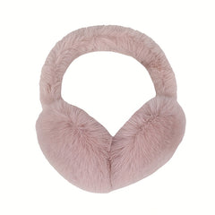 Women's Pink Fleece Earmuffs - Warm Winter Ear Covers