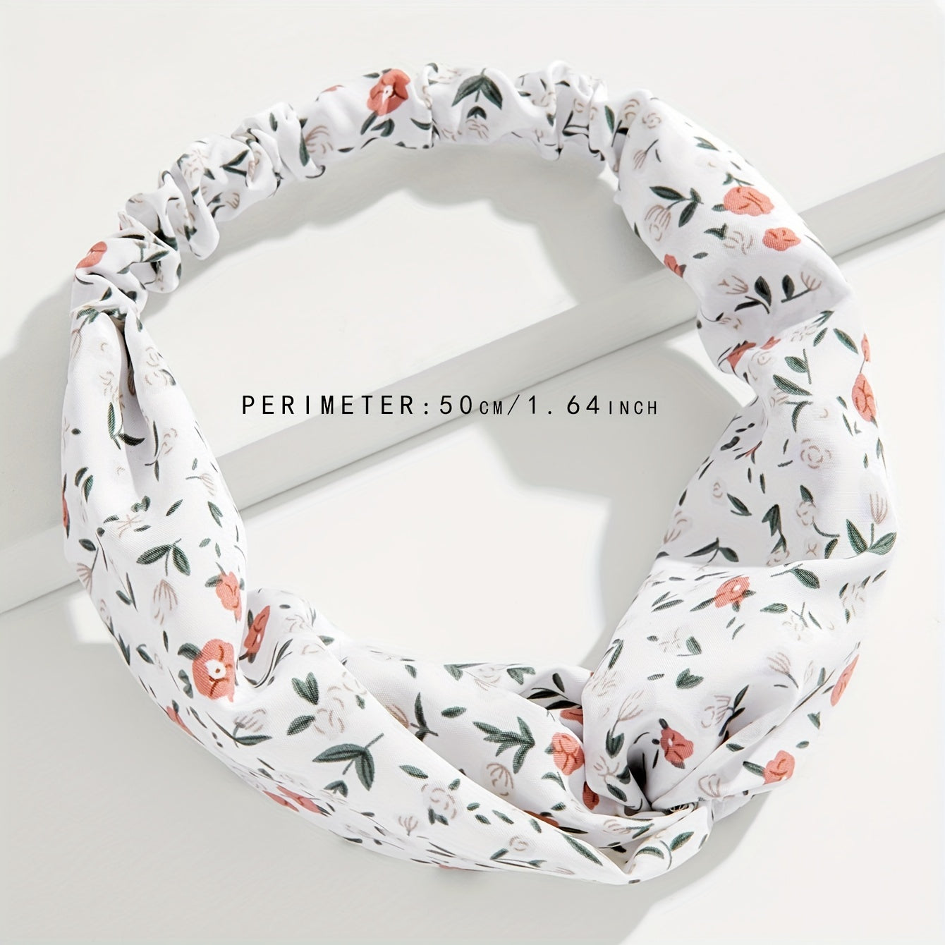 Floral Printed Cross Headband Stretchy Headdress Hair Accessories