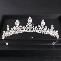 Vintage Gothic Antique Crown Tiara Headband With Rhinestone Crystals