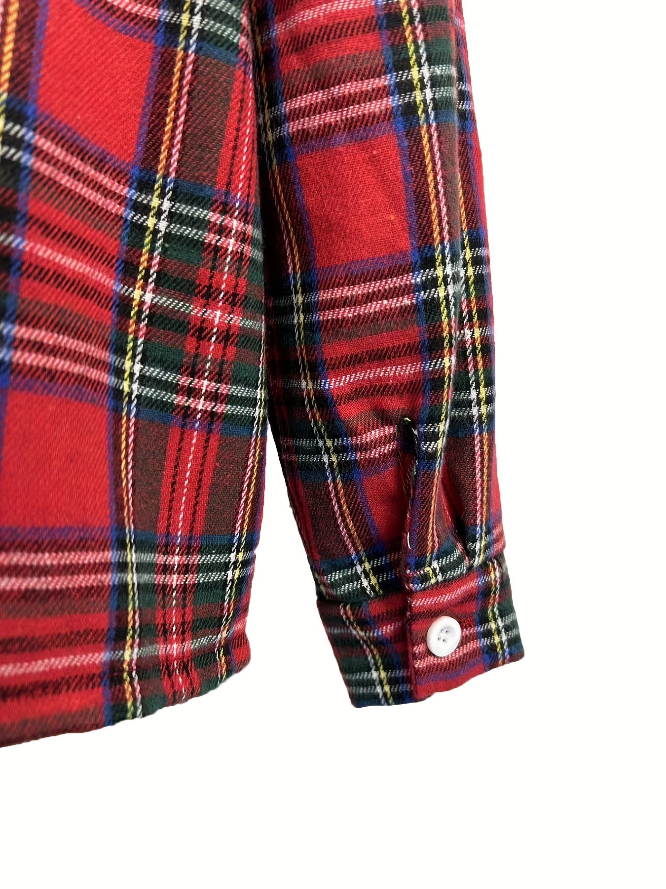 Boys Santa Plaid Shirts Long Sleeve Button Down Tops Spring Fall Outwear