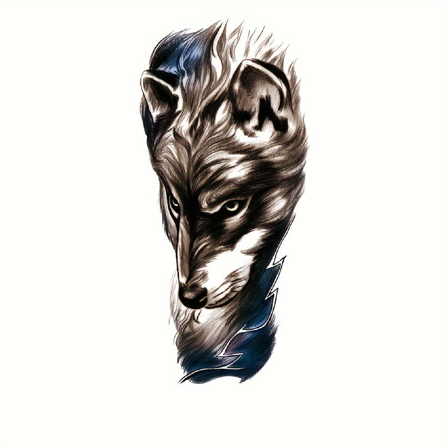 Waterproof Wolf Pattern Temporary Tattoo For Men Women