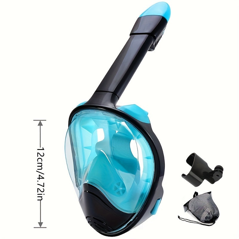 Full Face Snorkel Mask with Camera Mount - 180 Degree View
