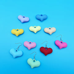 Acrylic Lacquer Heart Necklace Earrings Bag Decoration