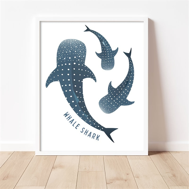 Whale Shark Print Ocean Art Poster - Shark Decor