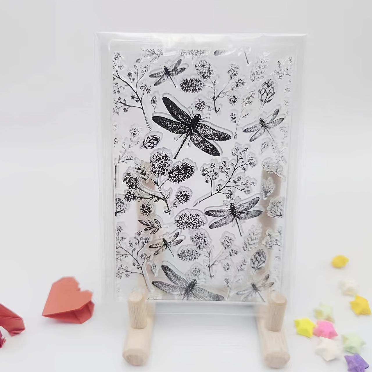 Dragonfly Flower Seal Stamps Transparent Stamps For Card Making