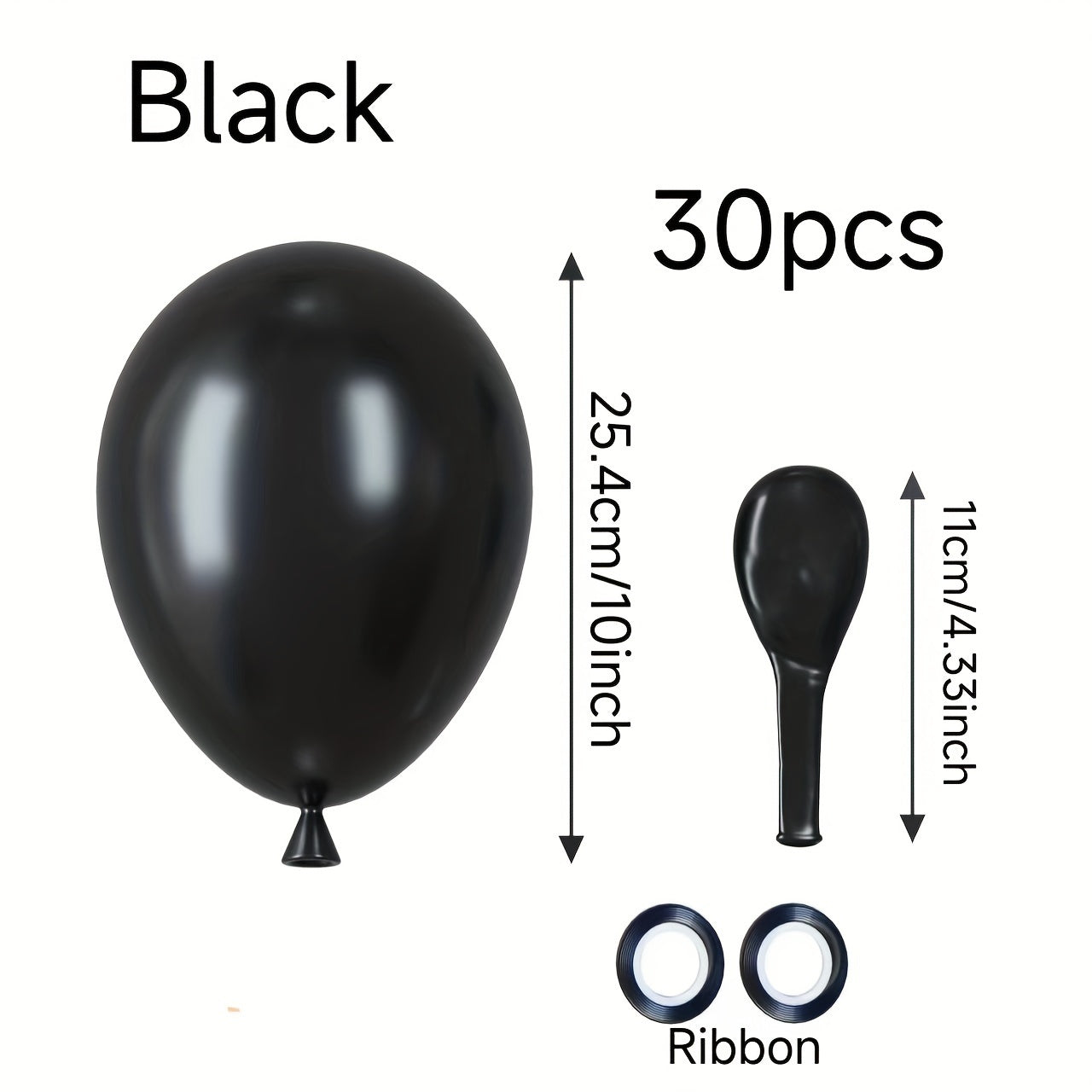30pcs Halloween Balloons with Ribbon
