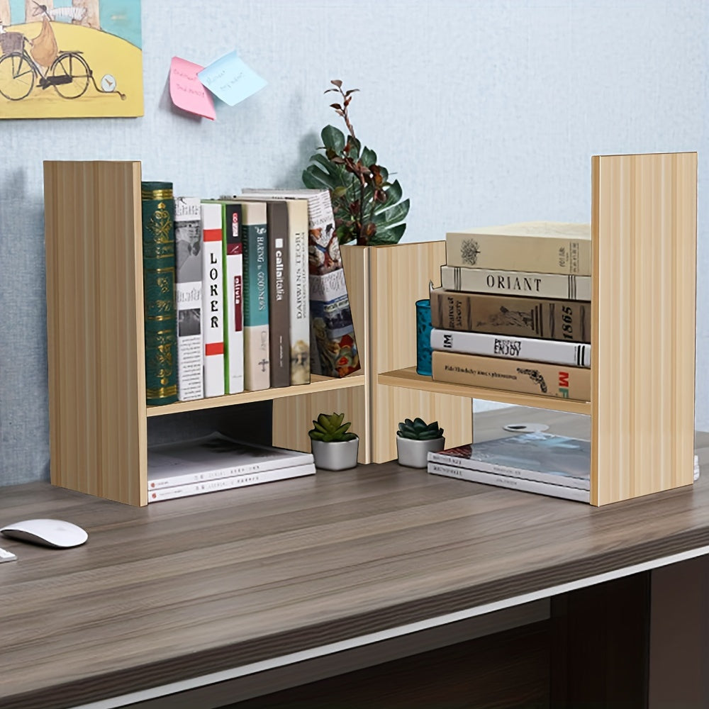 Wooden Desktop Organizer Storage Rack Shelf for Office Home Decor