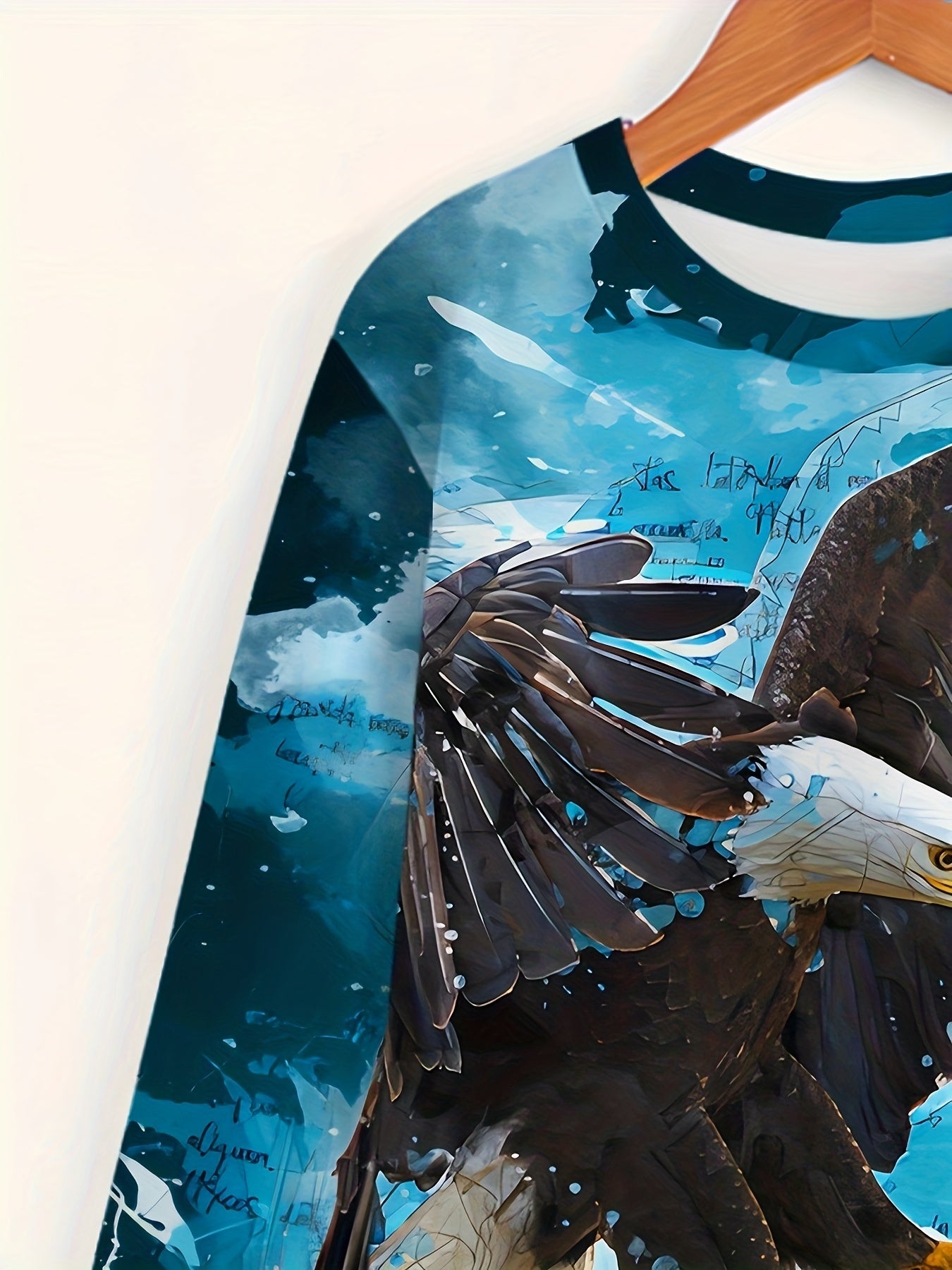 Eagle 3D Print Men's Long Sleeve Graphic T-Shirt Casual Comfy Tees