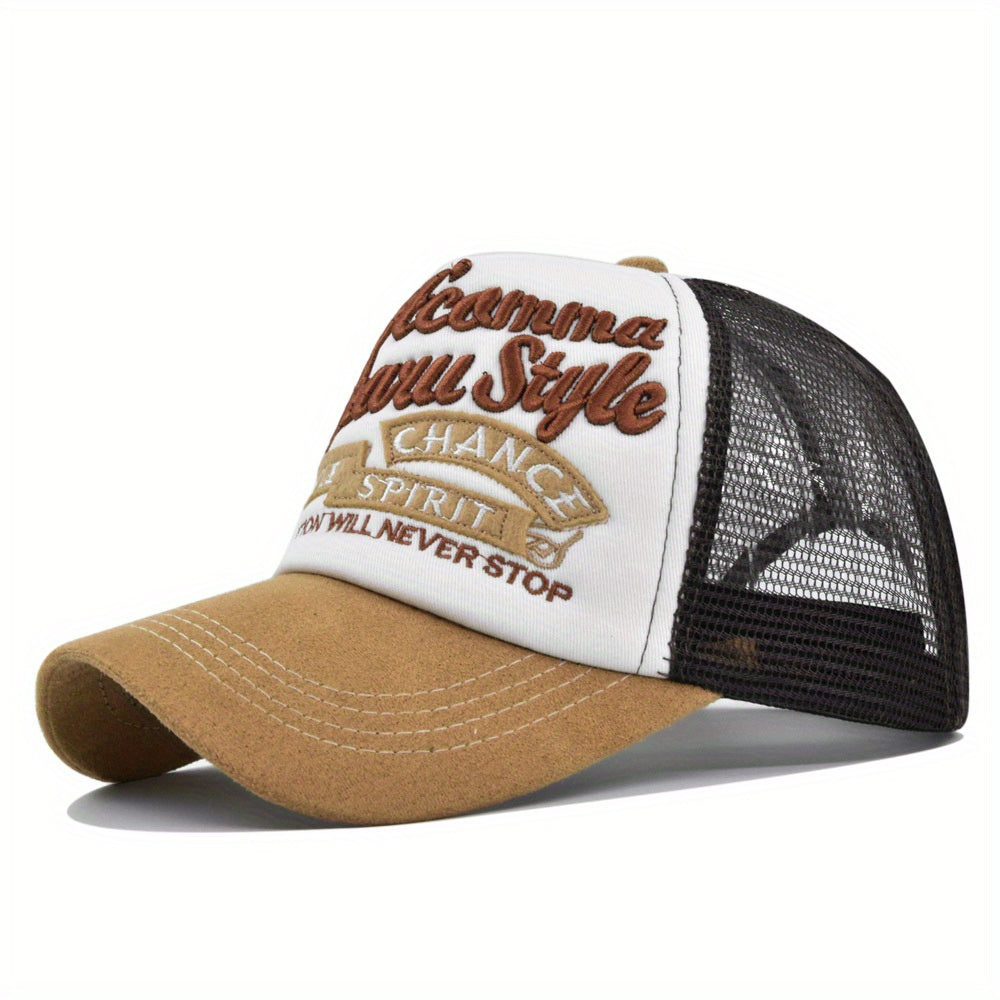 3D Embroidery Alphabet Baseball Cap Mesh Hat