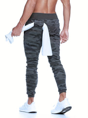 Camouflage Men's Sports Pants with Zipper Pocket